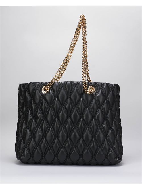 Shopper in tessuto embossed con manici in catena Elisabetta Franchi ELISABETTA FRANCHI | Borsa | BS64A47E2110